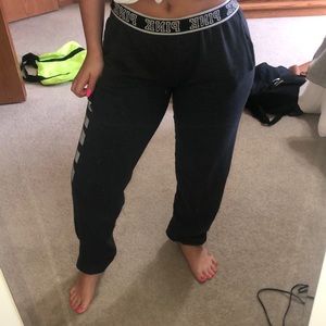 Dark Grey PINK Sweatpants / Joggers